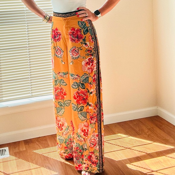 Jealous Tomato Floral Print Wide Leg Pants - Picture 10 of 17